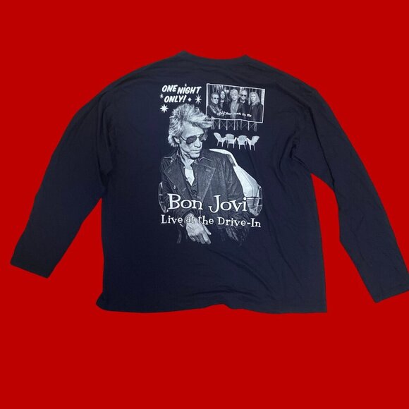Vintage Bon Jovi 2021 Concert Tour Long Sleeve Graphic Black Band Shirt JHK 3XL - Picture 4 of 9